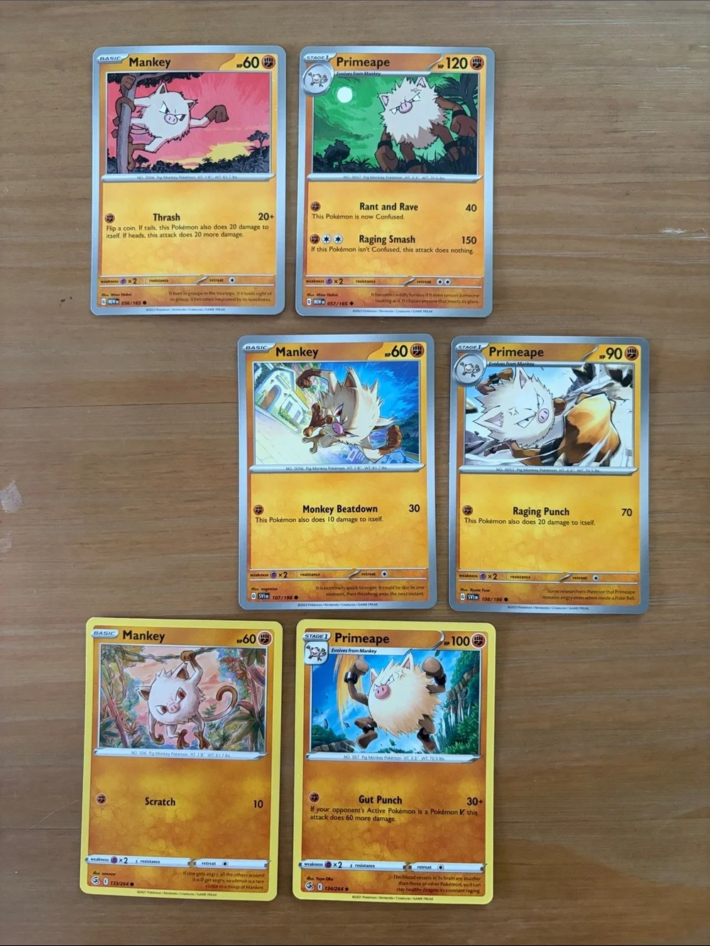Mankey & Primeape Lot | Fusion Strike, Scarlet and Violet & Pokémon 151 | ✨5/$25
